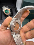 Audemars Piguet Royal Oak 41mm Aço/Rose Mostrador Verde