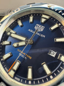Tag Heuer Aquarecer 300, 43mm, Aço, Mostrador Azul, Puls. Borracha