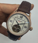 Patek Philippe Classic Turbilhão 40mm Aço/Rose, Pulseira Couro