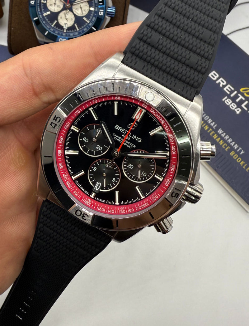 Breitling Super Chronomat Aço 44mm Pulseira Borracha