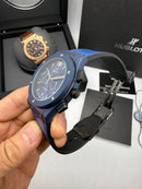 Hublot Vendome Classic Chrono 45mm Aço/OxBlue Mostrador Azul