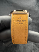 Hublot Classic Fusion 45mm Aço Rosê Mostrador Preto Puls. Couro com Borracha