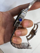 Cartier Santos 40mm - Aço Mostrador Azul - Pulseira Aço