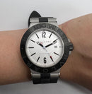 Bvlgari Alumium 40mm - Mostrador Cinza Aluminio Pulseira Borracha