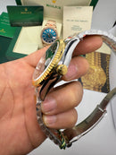 Rolex Sky-Dweller - 42 mm, Aço/Ouro - Mostrador Preto - Jubilee - CLONE