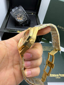 Audemars Piguet Royal Oak 41mm Esqueleto Aço/Dourado