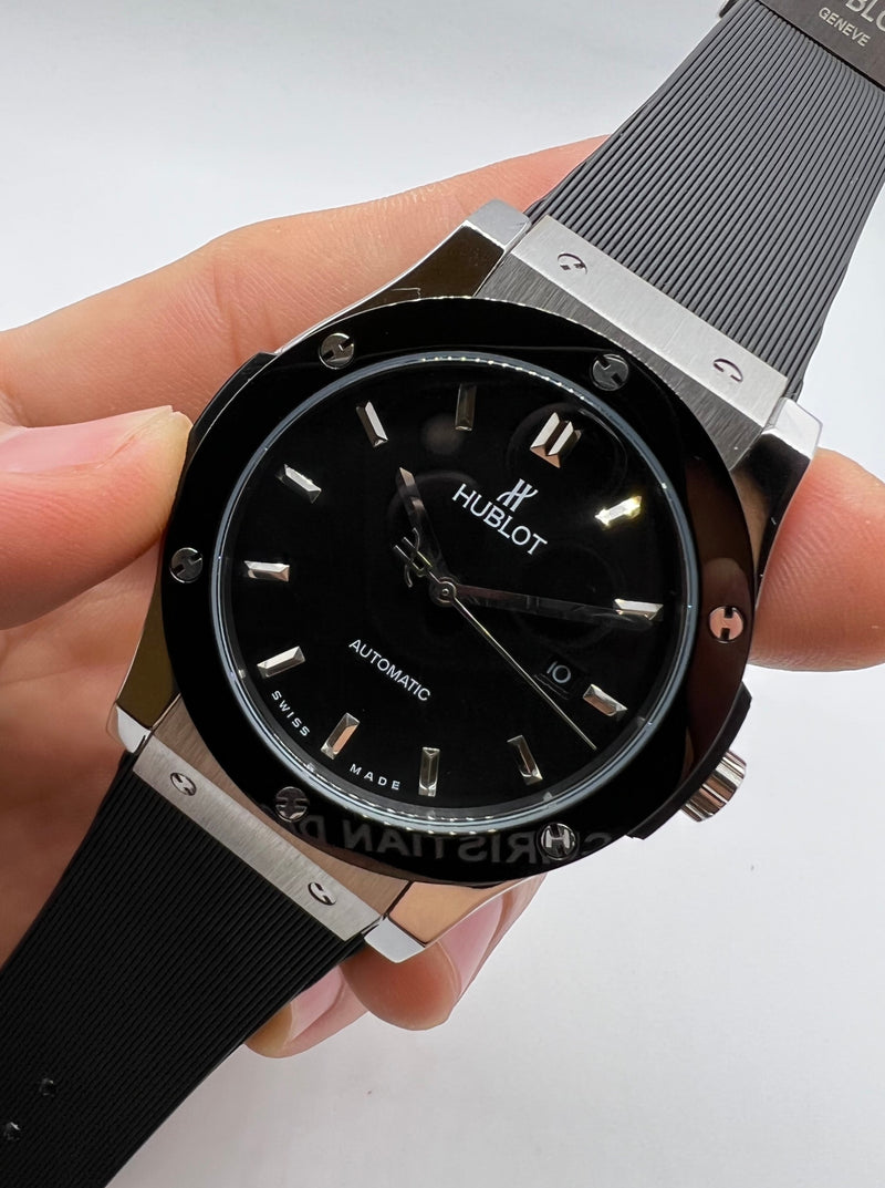 Hublot Classic Fusion 45mm Aço/Black - Mostrador Preto Automático