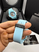 Hublot Spirit Of Big Bang Blue Magic 42mm, Aço Mostrador Azul Esqueleto