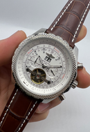 Breitling for Bentley Motors Turbilhão Aço 45mm Pulseira Couro