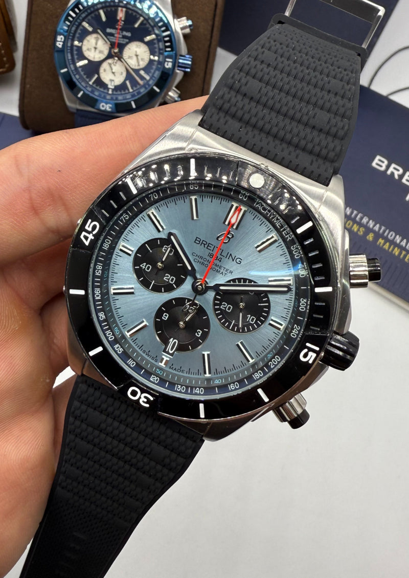 Breitling Super Chronomat Aço 44mm Pulseira Borracha