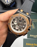 Audemars Piguet Royal Oak Offshore 44mm Mostrador Preto Bezel Aço/Rose