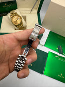 Rolex Day-Date Presidente 40mm Aço Mostrador Preto