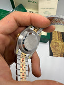 Rolex Datejust 41mm - Aço/Ouro* - Mostrador Branco - Pulseira Jubilee - CLONE