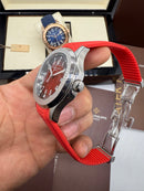 Patek Philippe Aquanaut 41mm Aço Mostrador Vermelho