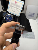 Panerai Luminor Marina 44mm Aço Mostrador Preto Pulseira Couro Croco