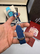 Patek Philippe Nautilus 39mm, Mostrador Azul, Pulseira Borracha