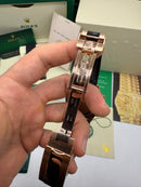 Rolex Daytona 40mm Rose Mostrador Marrom Luneta Preta