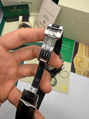 Rolex Daytona 40mm Aço Mostrador Azul Luneta Preta, Pulseira OysterFlex