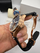 IWC PORTUGIESER YACTH CLUB TURBILHÃO - 44mm - Aço Most. Preto Puls Couro
