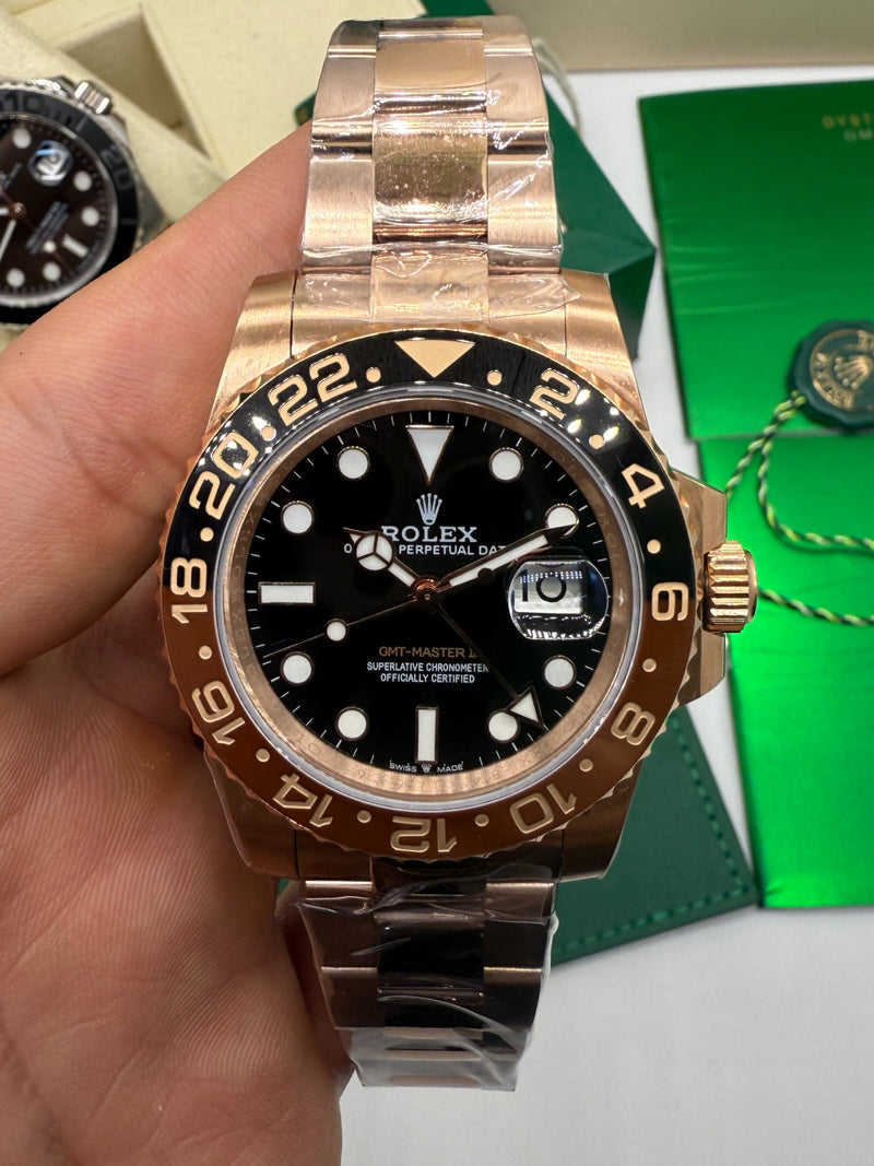 Rolex GMT-Master II  Oyster, 40mm, Everose - Root Beer - CLONE