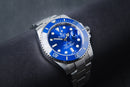 Rolex Submariner Date Smurf 40mm Aço Mostrador Azul Luneta Azul