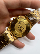 Audemars Piguet R.O. Dourado Mostrador Verde Bezel Pedras
