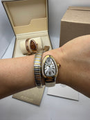 Bvlgari Serpenti Tubogas 01 Volta 35mm Aço/Dourado Mostrador Cinza - Cravejado