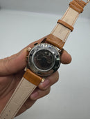 Patek Phillippe Turbilhão 42mm Aço/Dourado, Pulseira Couro