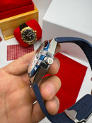 Omega Constellation 41mm Aço Puls. Couro