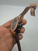 Hublot Big Bang 44mm Aço/Rose Mostrador Marrom