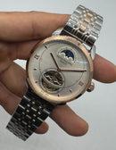 Patek Phillippe Fases da Lua Turbilhão 42mm Aço/Rose, Pulseira Aço