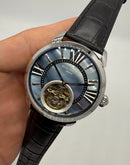 Patek Philippe Classic Turbilhão 44mm Aço, Pulseira Couro