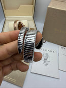 Bvlgari Serpenti Tubogas 01 Volta 35mm Aço Mostrador Preto - Cravejado