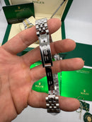 Rolex Datejust 31mm/36mm Aço, Mostrador Rosa Madre Perola, Luneta Canelada