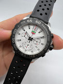 Tag Heuer F1 Cronometro 42mm Aço Mostrador Branco