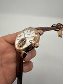 Patek Philippe Classic Turbilhão 44mm Aço/Rose, Pulseira Couro