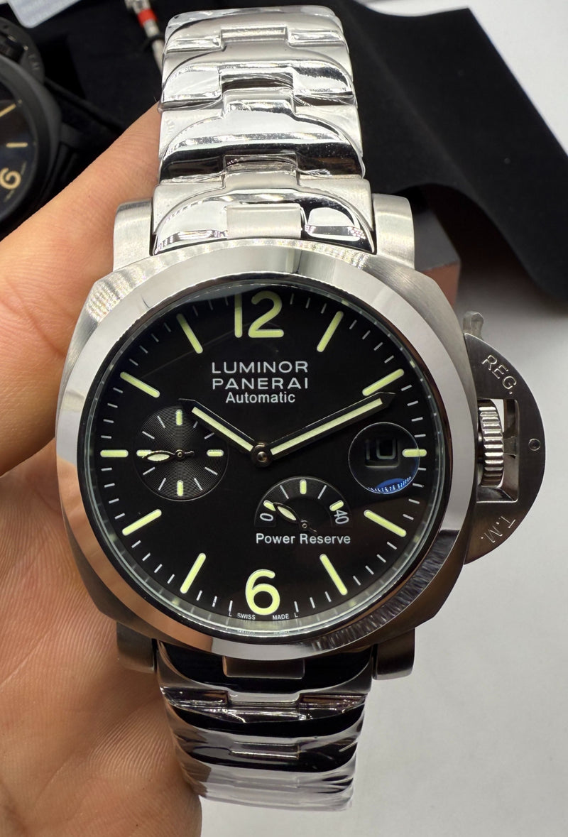 Panerai Luminor Marina 44mm, Aço, Mostrador Preto - Pulseira Aço