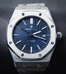 Audemars Piguet Royal Oak 41mm Aço Mostrador Preto Bezel Aço Pulseira Aço