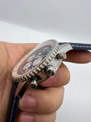 Breitling Navitimer Crono 42mm Aço Pulseira Couro