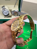 Rolex Daytona 40mm Aço Dourado, Mostrador Dourado