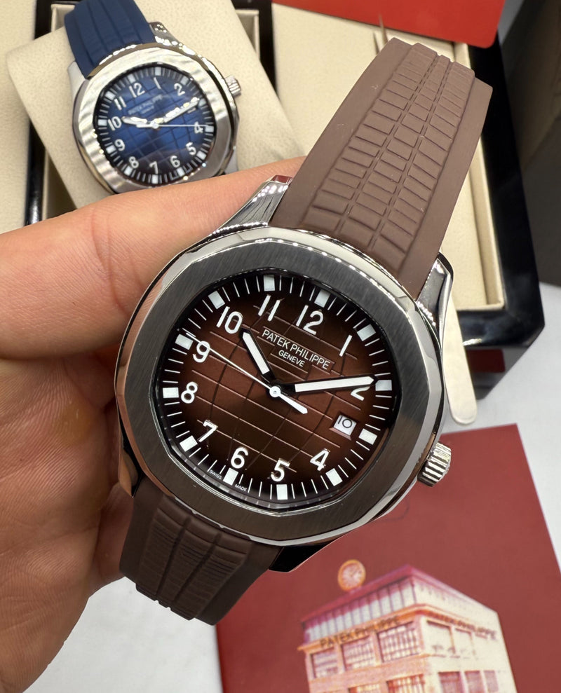 Patek Philippe Aquanaut 41mm Aço Mostrador Marrom