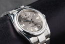Rolex Oyster Perpetual 41/36mm Aço Mostrador Cinza Luneta Baulada