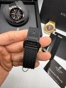 Hublot Big Bang 20th Anniversary King Aço/OxBlack 43mm, Mostrador Preto