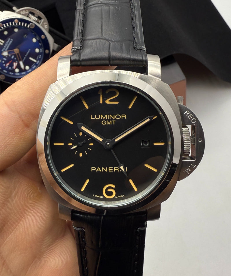 Panerai Luminor Marina GMT 44 mm Aço Mostrador Preto