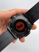 Hublot King Power 48mm Aço/OxBlack, Mostrador Preto, John Walker