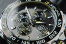 Tag Heuer F1 SENNA, 43mm Aço, Mostrador Cinza Bezel, Fixo Pulseira Couro