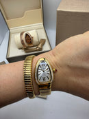 Bvlgari Serpenti Tubogas 01 Volta 35mm Aço/Dourado Mostrador Prata - Cravejado