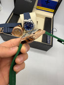 Vacheron Constantin Overseas Aço/Rose 40mm, Mostrador Verde