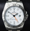 Rolex Explorer II 42mm Aço Mostrador Branco Luneta Aço Pulseira Oyster