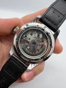IWC PORTUGIESER YACTH CLUB TURBILHÃO - 44mm - Aço Most. Cinza Puls Couro